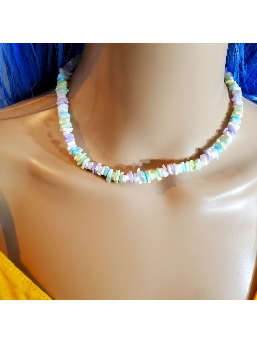Pastel Colorful Puka Shell Necklace